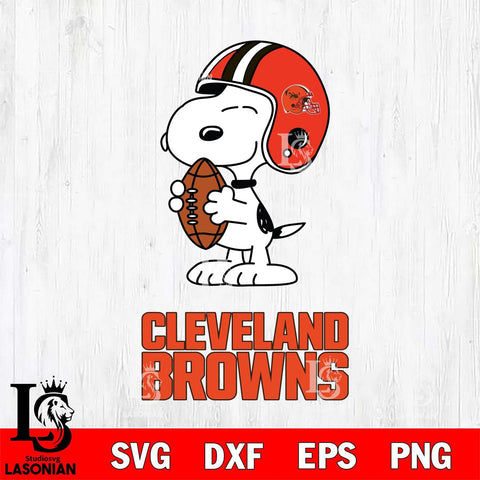 Cleveland Browns Snoopy Rugby Svg Eps Dxf Png File, NFL svg , Digital Download , Instant Download, Cricut File