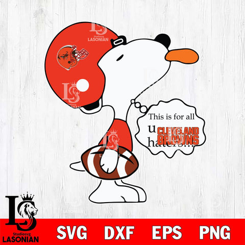 Cleveland Browns Snoopy Sport 6 Svg Eps Dxf Png File, NFL svg, Digital Download, Instant Download