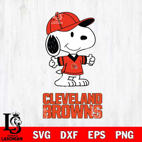Cleveland Browns Snoopy football SVG DXF EPS PNG FILE,Snoopy File Cut, Nfl Digital Download,Instant Download, Silhouette