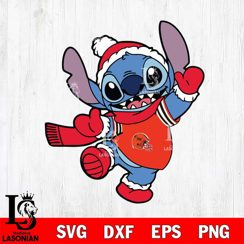 Cleveland Browns Stitch Disney Christmas Svg Eps Dxf Png File, Digital Download, Instant Download