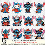 Cleveland Browns Stitch Horror Bundle 12 SVG Eps Dxf Png File, Bundle NFL svg, Digital Download, Instant Download