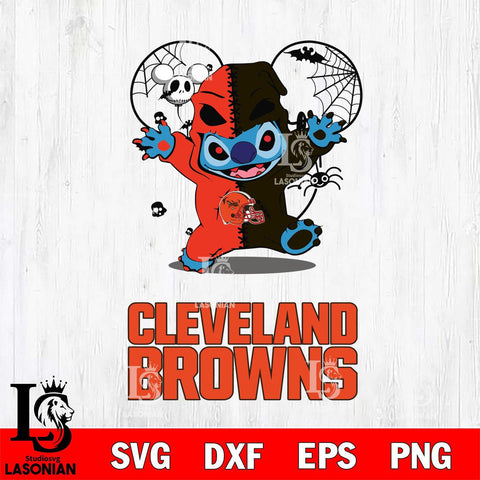 Cleveland Browns Stitch Horror Halloween 2 Svg Eps Dxf Png File, Digital Download, Instant Download