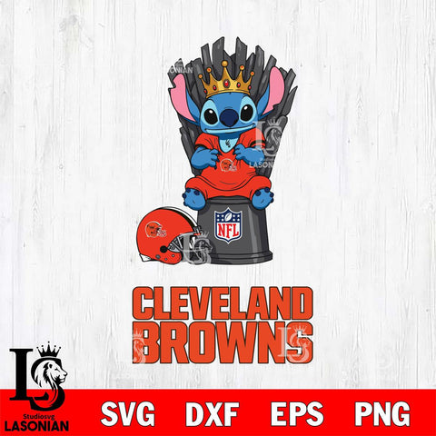 Cleveland Browns Stitch King Football SVG DXF EPS PNG FILE, Stitch File Cut,NFL Digital Download,Instant Download, Silhouette