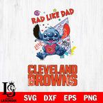 Cleveland Browns Stitch Love Rad Like Dad SVG DXF EPS PNG FILE, Disney Father day File Cut,Digital Download,Instant Download,Disney Svg Files