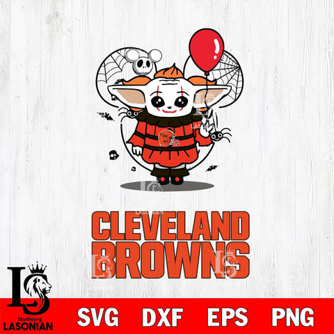 Cleveland Browns Stitch Pennywise Halloween Svg Eps Dxf Png File, Digital Download, Instant Download
