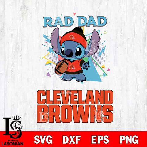 Cleveland Browns Stitch Rad Dad SVG DXF EPS PNG FILE, Disney Father day File Cut,Digital Download,Instant Download,Disney Svg Files