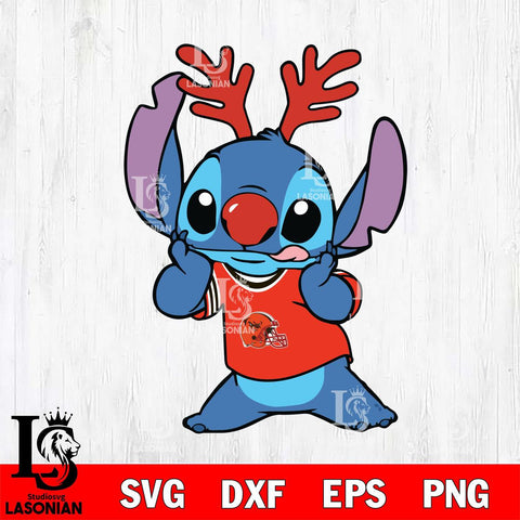 Cleveland Browns Stitch Reindeer Svg Eps Dxf Png File, Digital Download, Instant Download