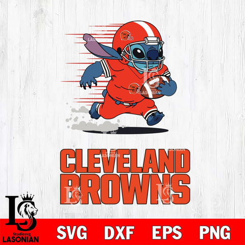 Cleveland Browns Stitch Run Football SVG DXF EPS PNG FILE, NFL File Cut, Digital Download,Instant Download, Silhouette, Cricut