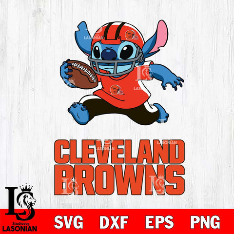 Cleveland Browns Stitch Run Football SVG DXF EPS PNG FILE, Stitch File Cut,NFL Digital Download,Instant Download, Silhouette