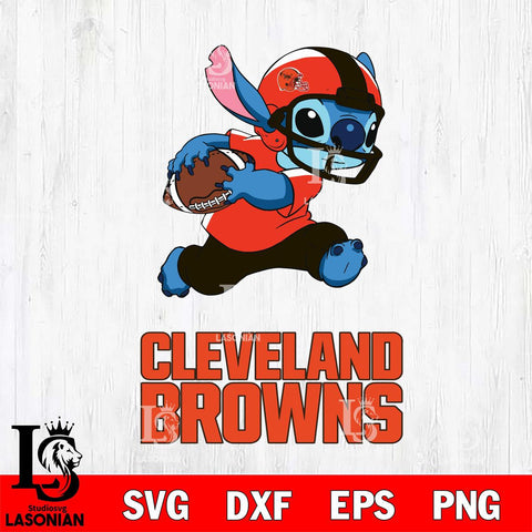 Cleveland Browns Stitch Run Rugby Ball SVG DXF EPS PNG FILE, Stitch File Cut,NFL Digital Download,Instant Download, Silhouette