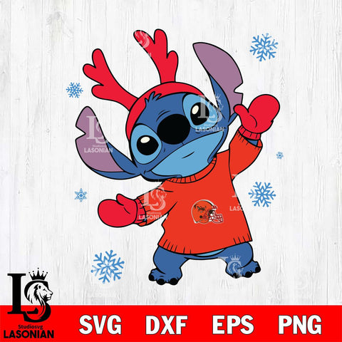 Cleveland Browns Stitch Santa Christmas Svg Eps Dxf Png File, Digital Download, Instant Download