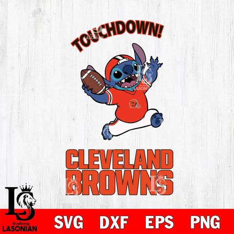 Cleveland Browns Stitch Touchdown SVG DXF EPS PNG FILE, NFL File Cut, Digital Download,Instant Download, Silhouette, Cricut