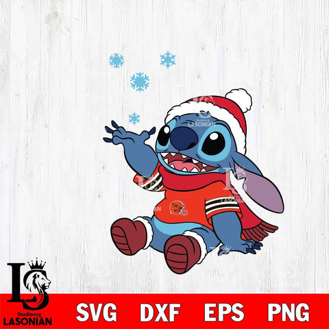 Cleveland Browns Stitch Wearing Winter Scarf Svg Eps Dxf Png File, Digital Download, Instant Download