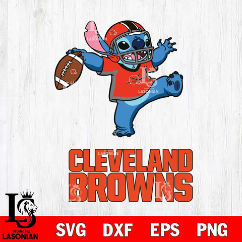 Cleveland Browns Stitch dance rugby ball SVG DXF EPS PNG FILE, Stitch File Cut,NFL Digital Download,Instant Download, Silhouette
