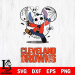 Cleveland Browns Stitch jason voorhees Halloween Svg Eps Dxf Png File, Digital Download, Instant Download