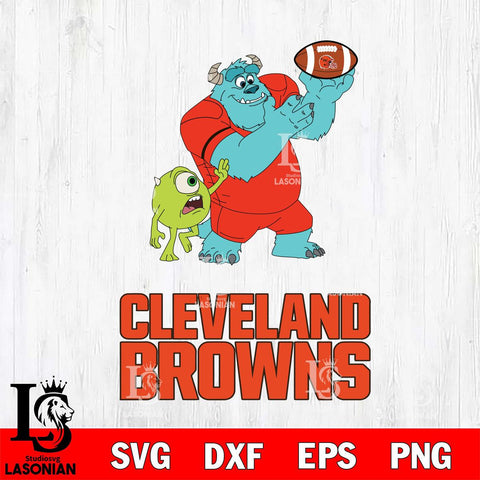 Cleveland Browns Sully & Mike Football Cricut,Christmas SVG DXF EPS PNG FILE, Digital Download,Instant Download, Silhouette