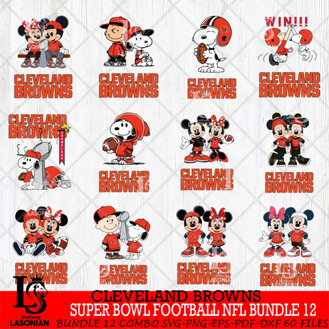 Cleveland Browns Super Bowl NFL Bundle 12 Svg Eps Dxf Png File, NFL svg , Digital Download , Instant Download, Cricut File