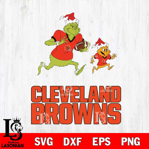 Cleveland Browns The Grinch & Max Football Cricut,Christmas SVG DXF EPS PNG FILE, Digital Download,Instant Download, Silhouette