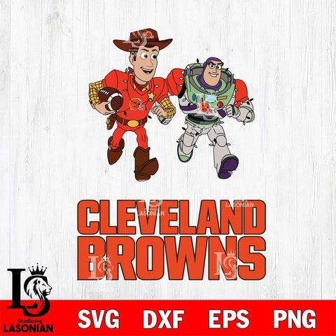 Cleveland Browns Woody & Buzz Lightyear Football Cricut,Christmas SVG DXF EPS PNG FILE, Digital Download,Instant Download, Silhouette