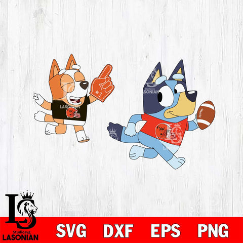 Cleveland Browns bluey football 2 Svg Eps Dxf Png File, Digital Download, Instant Download