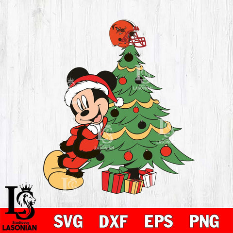 Cleveland Browns mickey christmas 12 Svg Eps Dxf Png File, Digital Download, Instant Download