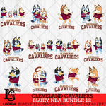 Cleveland Cavaliers Bluey Dace Mode NBA Bundle 12 SVG Eps Dxf Png File, Digital Download, Instant Download