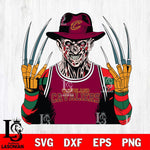 Cleveland Cavaliers Freddy Krueger Horror basketball SVG DXF EPS PNG FILE, NBA File Cut,Halloween Digital Download,Instant Download, Silhouette