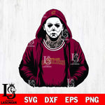 Cleveland Cavaliers Michael Myers Horror basketball SVG DXF EPS PNG FILE, NBA File Cut,Halloween Digital Download,Instant Download, Silhouette