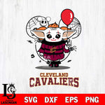 Cleveland Cavaliers Stitch Pennywise Halloween Svg Eps Dxf Png File, Digital Download, Instant Download