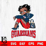 Cleveland Guardians Betty Boop Black Fan Girl Svg Eps Dxf Png File, Digital Download, Instant Download
