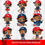 Cleveland Guardians  Betty Boop MLB Bundle 9 SVG Eps Dxf Png File, Bundle MLB svg, Digital Download, Instant Download