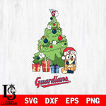 Cleveland Guardians Bluey Chilli Christmas Tree Svg Eps Dxf Png File, Digital Download