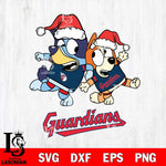 Cleveland Guardians Bluey Christmas Holiday Svg Eps Dxf Png File, Digital Download