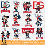 Cleveland Guardians Disney character MLB Bundle 12 Svg Eps Dxf Png File, Digital Download, Instant Download