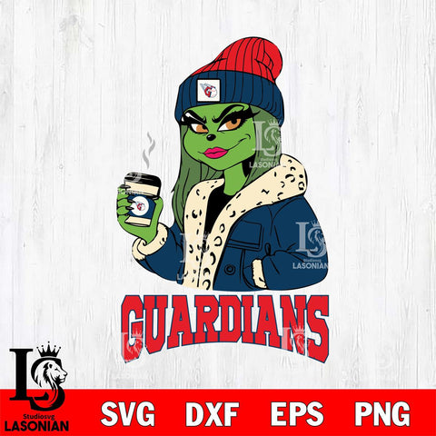 Cleveland Guardians Girls Grinch Bougie Svg Eps Dxf Png File, Digital Download, Instant Download