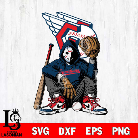 Cleveland Guardians MLB Jason Voorhees Halloween SVG Svg Eps Dxf Png File, Digital Download, Instant Download