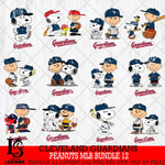 Cleveland Guardians Peanuts MLB Bundle 12 Svg Eps Dxf Png File,Bundle MLB File Cut,Digital Download,Instant Download,MLB Svg Files