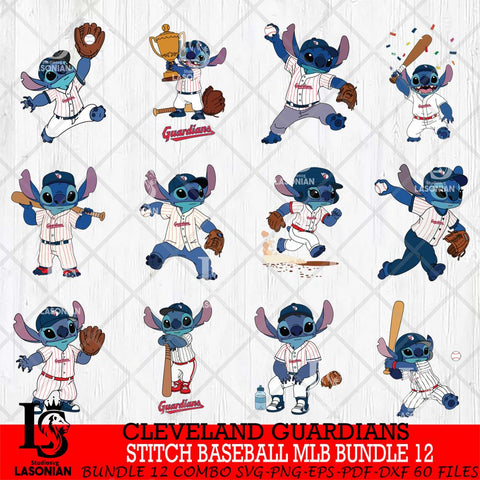 Cleveland Guardians Stitch Baseball MLB Bundle 12 SVG DXF EPS PNG FILE, bundle MLB File Cut, Digital Download,Instant Download, Silhouette, Cricut