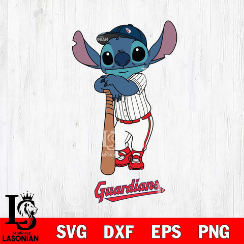 Cleveland Guardians Stitch Baseball bat SVG DXF EPS PNG FILE, MLB File Cut, Digital Download,Instant Download, Silhouette, Stitch Cricut