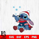 Cleveland Guardians Stitch Wearing Winter Scarf SVG DXF EPS PNG file, Cut file cricut, Instant Download
