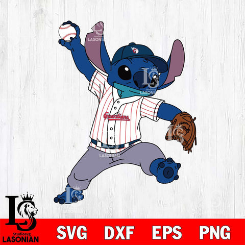 Cleveland Guardians Stitch throws ball SVG DXF EPS PNG FILE, MLB File Cut, Digital Download,Instant Download, Silhouette, Stitch Cricut