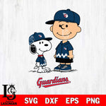 Cleveland Guardians snoopy and charlie brown Sport Baseball Svg Eps Dxf Png File, MLB File Cut,Digital Download,Instant Download,MLB Svg Files