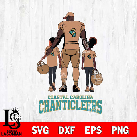 Coastal Carolina Chanticleers 3 Father and son Rugby SVG DXF EPS PNG FILE,NCAA SVG, Father day Digital Download,Instant Download, Silhouette