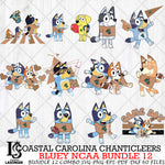 Coastal Carolina Chanticleers Bluey NCAA Bundle 12 Svg Eps Dxf Png File, Digital Download, Instant Download