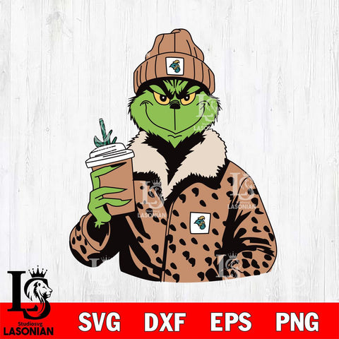 Coastal Carolina Chanticleers Boujee Grinch 12 Svg Eps Dxf Png File, Digital Download, Instant Download