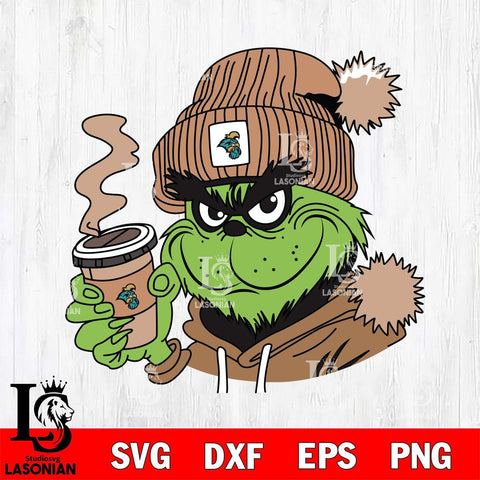 Coastal Carolina Chanticleers Boujee Grinch 4 Svg Eps Dxf Png File, Digital Download, Instant Download