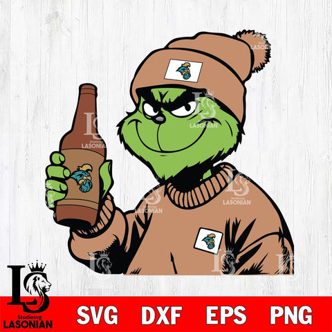 Coastal Carolina Chanticleers Boujee Grinch 5 Svg Eps Dxf Png File, Digital Download, Instant Download