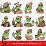 Coastal Carolina Chanticleers Boujee Grinch NCAA Bundle 12 SVG Eps Dxf Png File, Digital Download, Instant Download