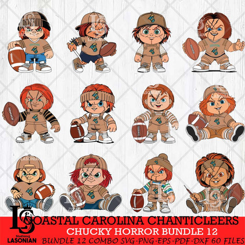 Coastal Carolina Chanticleers Chucky Horror Bundle 12 SVG Eps Dxf Png File, Bundle NCAA svg, Digital Download, Instant Download