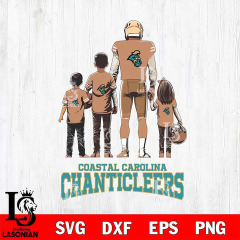 Coastal Carolina Chanticleers Father Football SVG DXF EPS PNG FILE,NCAA SVG, Father day Digital Download,Instant Download, Silhouette